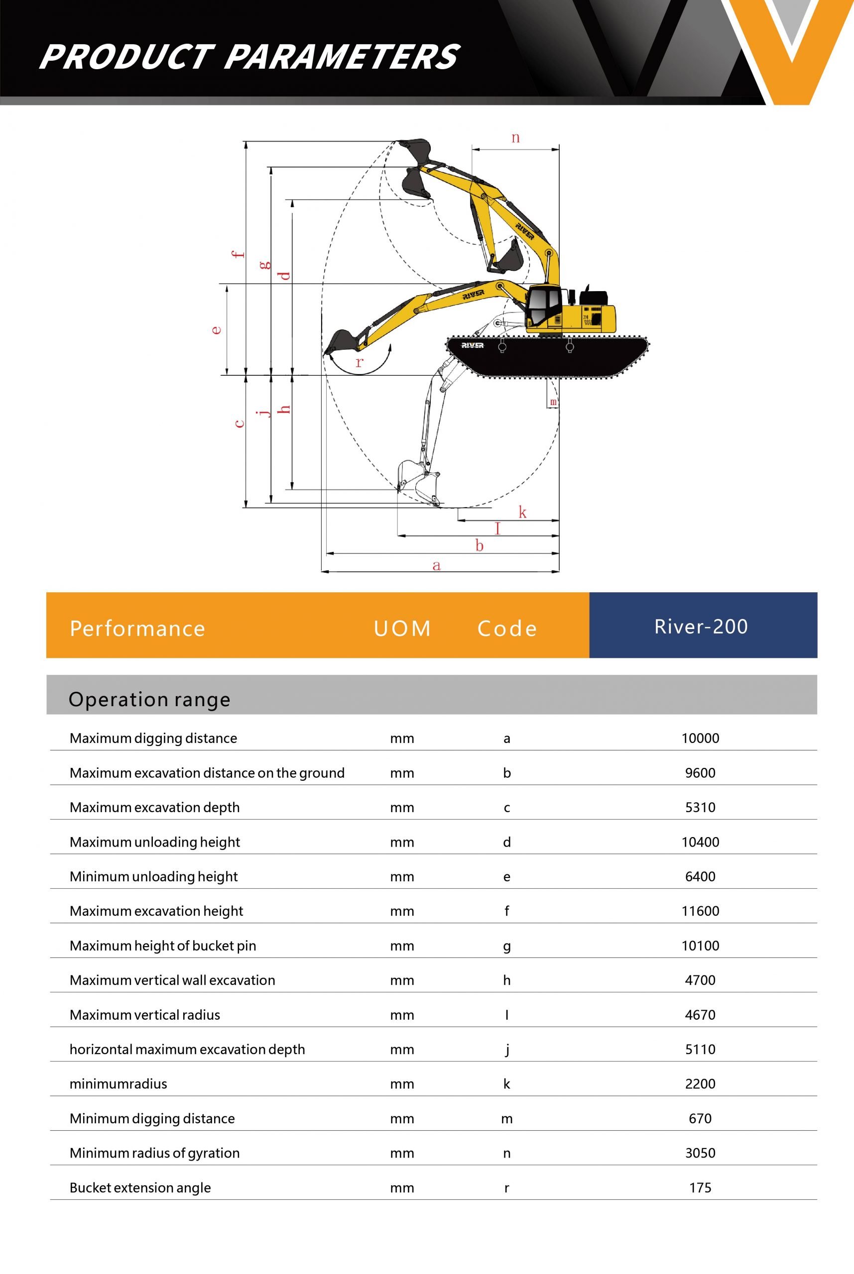 river-200 amphibious excavator-200