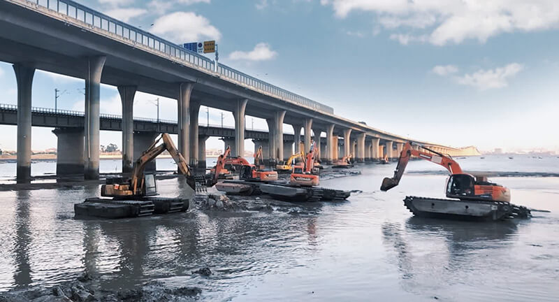safety protocols for operating pontoon excavators