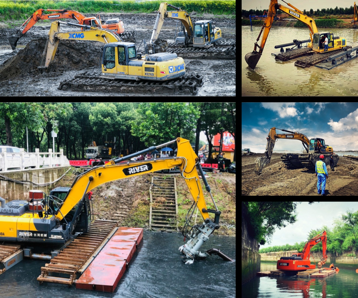 application scenarios of amphibious excavator