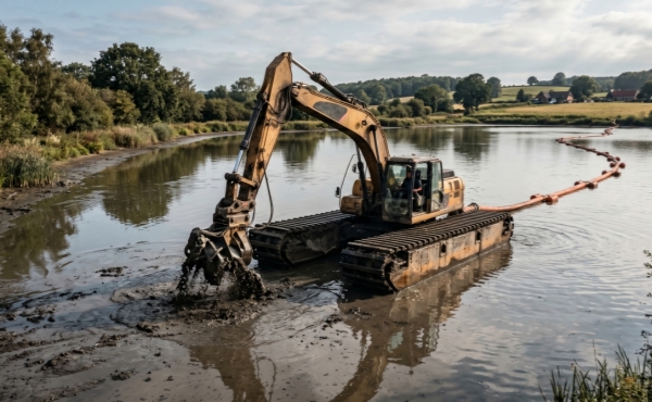 Upgrade Fish Ponds with RIVER Amphibious Excavator